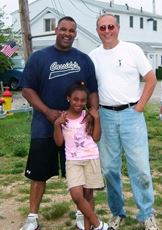 Al Livingston, his daughter and Superintendent Hub